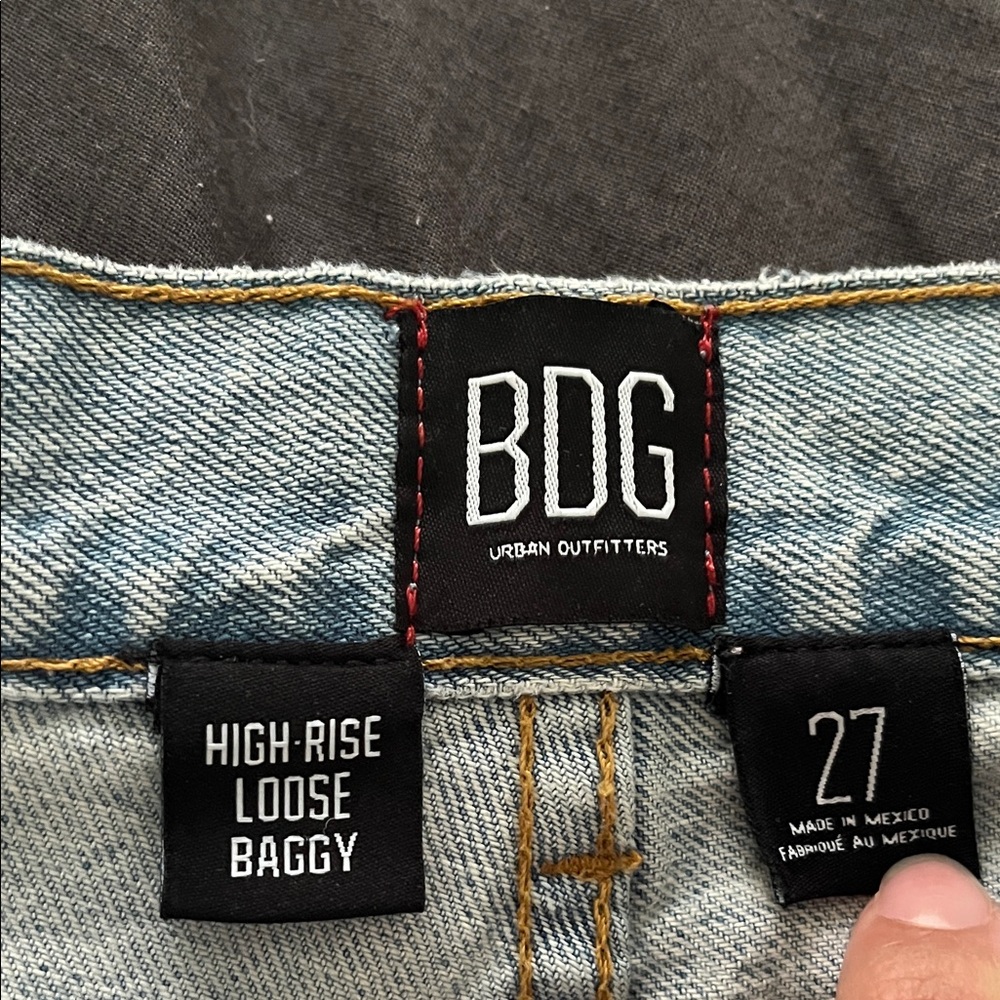 BDG Light Blue Distressed Boyfriend Jeans - Picture 2 of 7